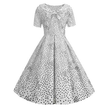 Rochie de dama cu maneca scurta de culoare alba - model croiala