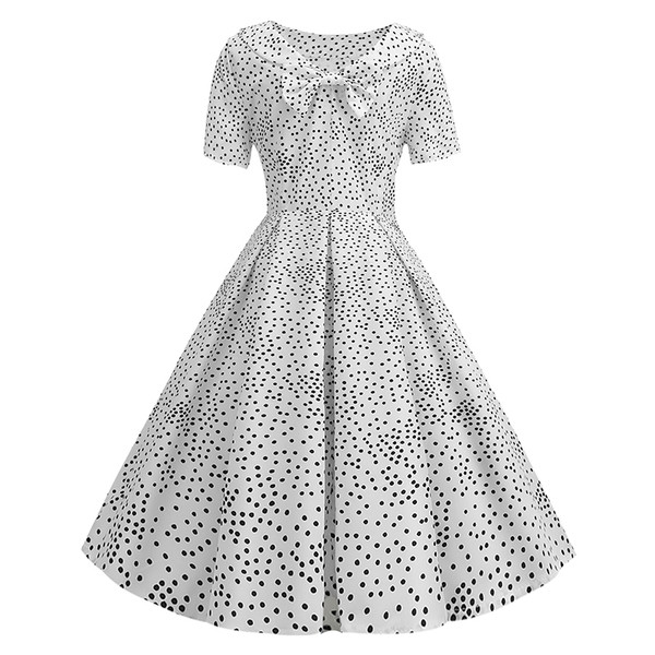 Rochie de dama cu maneca scurta de culoare alba - model croiala