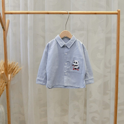 Cămașă modernă pentru copii pentru băieți cu nasturi în galben, roz și albastru