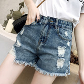 Pantaloni scurți casual de damă cu talie înaltă