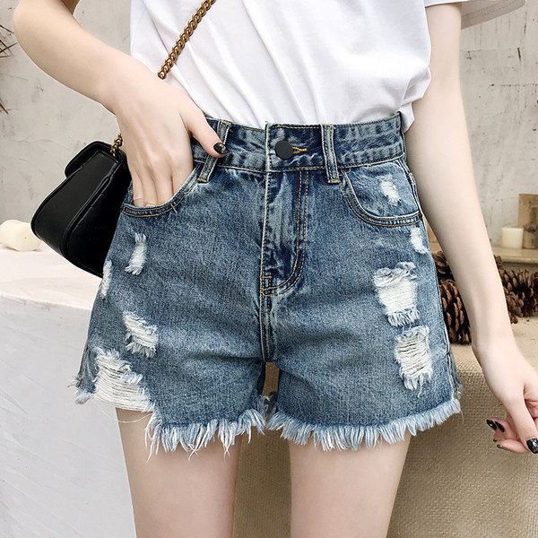 Pantaloni scurți casual de damă cu talie înaltă