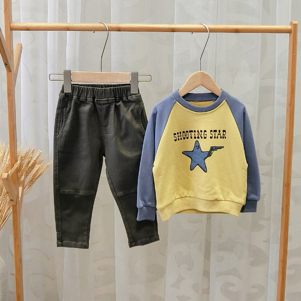 Bluza sport copii pentru baieti cu aplicare in doua culori