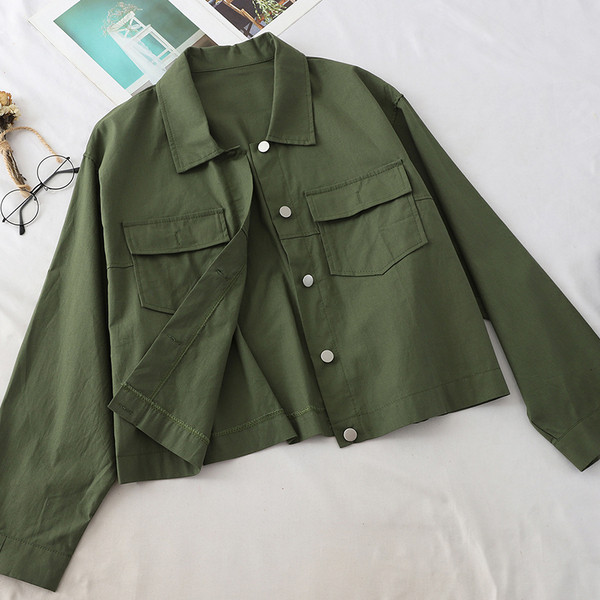 Geaca dama slim model lat cu sireturi pe spate in culoarea alb si verde