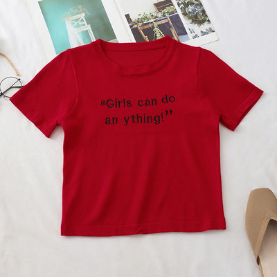 Tricou casual dama cu inscriptie in patru culori