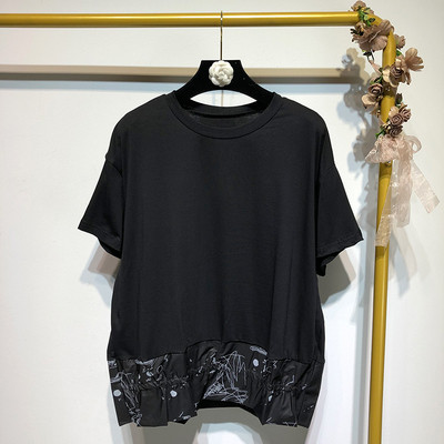 Tricou dama cu decolteu oval si maneci scurte in trei culori