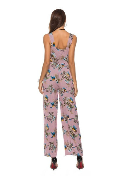 Цветен дамски гащеризон с копчета