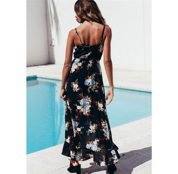 Rochie de dama cu bretele subtiri in alb si negru