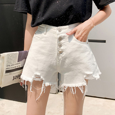 Ежедневни дамски къси панталони в три цвята с висока талия 