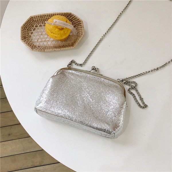 Geanta eleganta de culoare argintie