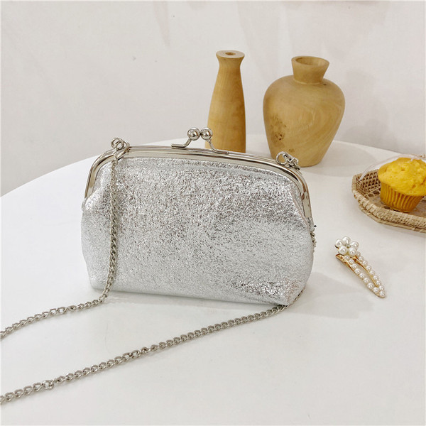 Geanta eleganta de culoare argintie