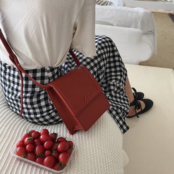 Geanta de dama actuala in rosu si negru