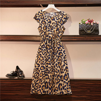 Ежедневна дамска рокля с връзки на талията в няколко цвята