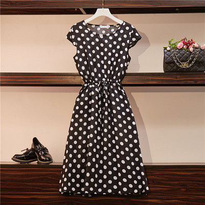 Ежедневна дамска рокля с връзки на талията в няколко цвята