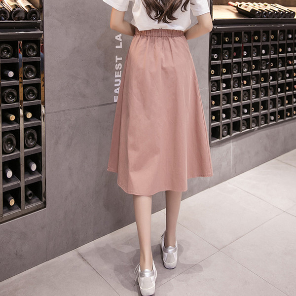 Дамска модерна дълга пола в три цвята с висока талия