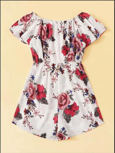 Salopeta de dama cu model floral de la XL la 4XL