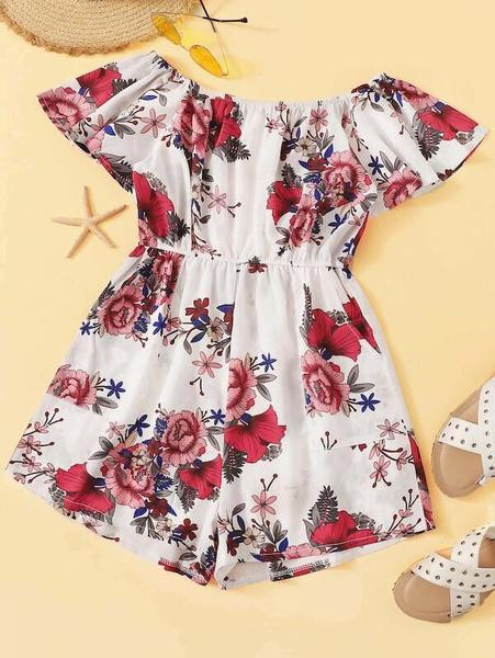 Salopeta de dama cu model floral de la XL la 4XL