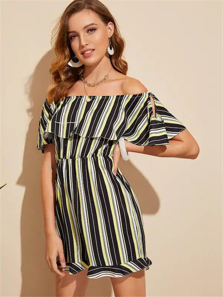 Μοντέρνες γυναικείες ολόσωμες φόρμες με γυμνοί ώμοι