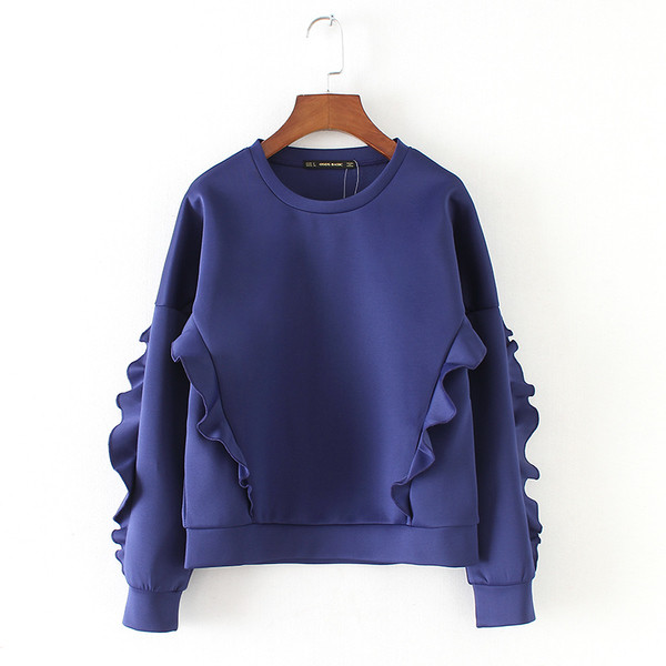 Bluză de damă cu mâneci lungi în albastru