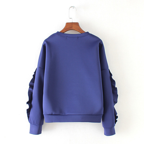 Bluză de damă cu mâneci lungi în albastru