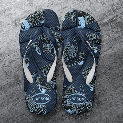 Papuci barbati actuali in trei culori - cu talpa plata