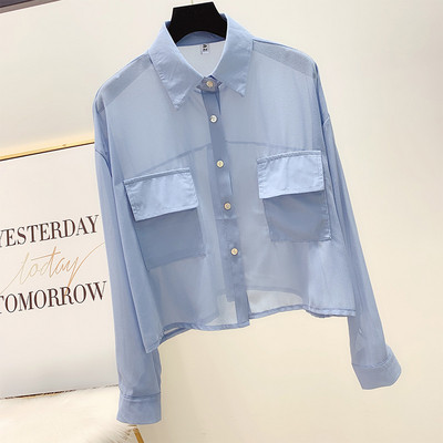 Cămașă de damă modernă cu guler în mai multe culori