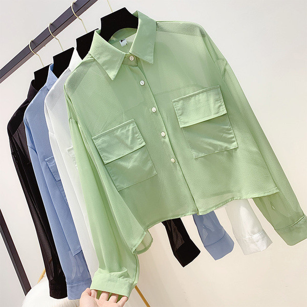 Cămașă de damă modernă cu guler în mai multe culori