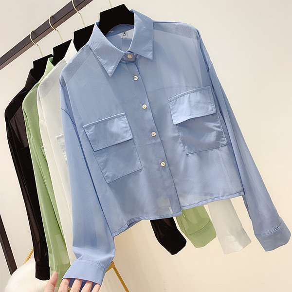 Cămașă de damă modernă cu guler în mai multe culori