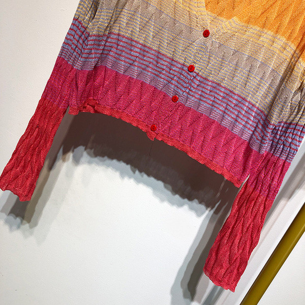 Cardigan colorat de damă cu mâneci lungi - tricotat subțire