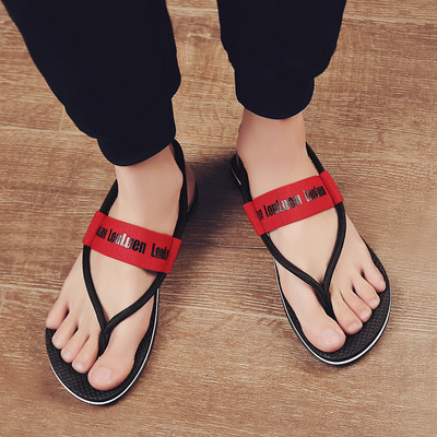 Мъжки модерни сандали с надпис-в три цвята