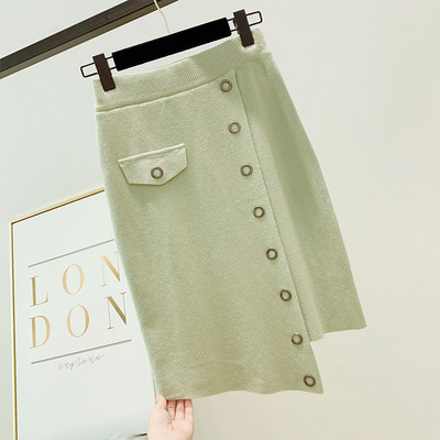 Fusta asimetrica de dama cu talie inalta