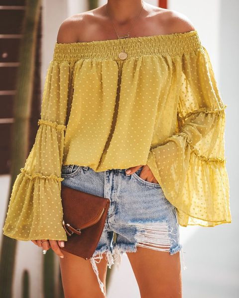 Bluza de dama eleganta cu maneci lotus in mai multe culori