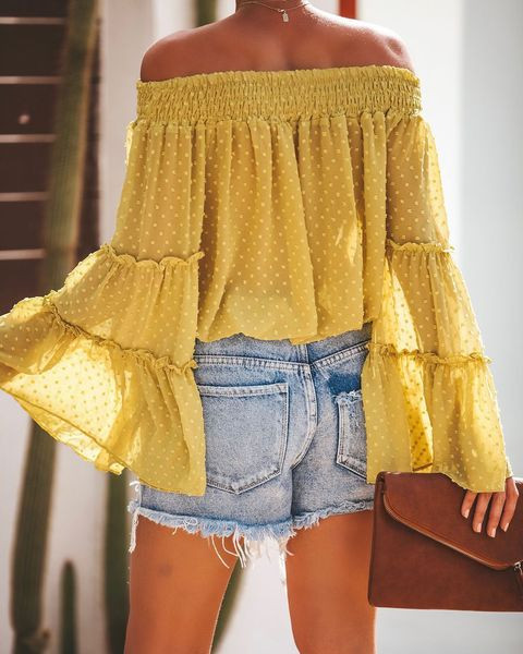 Bluza de dama eleganta cu maneci lotus in mai multe culori