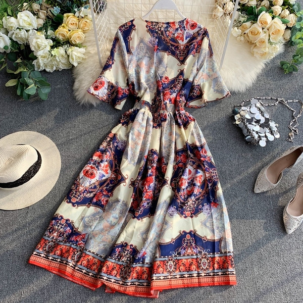 Rochie de dama colorata cu decolteu in V in doua culori