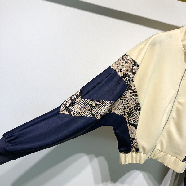 Jacheta dama primavara - toamna cu maneci lungi si talie elastica