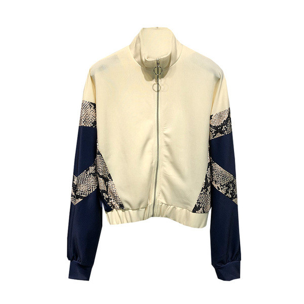 Jacheta dama primavara - toamna cu maneci lungi si talie elastica