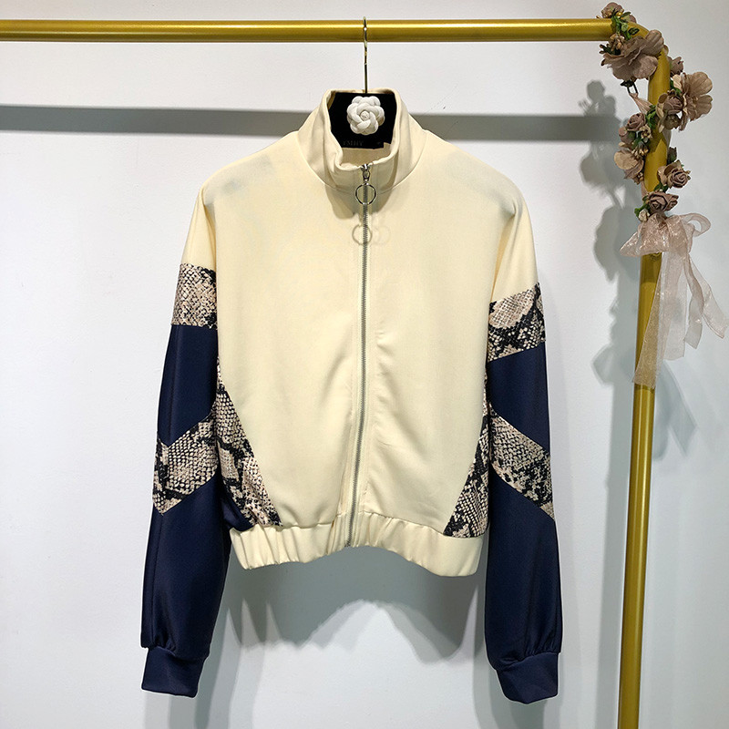 Jacheta dama primavara - toamna cu maneci lungi si talie elastica