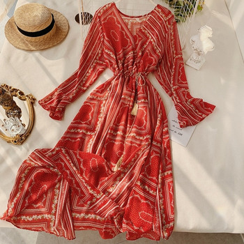 Rochie moderna de dama cu decolteu in V - mai multe culori