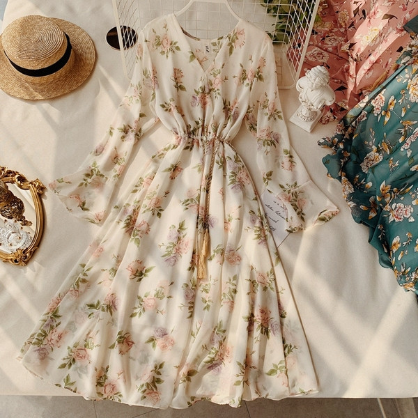 Rochie moderna de dama cu decolteu in V - mai multe culori