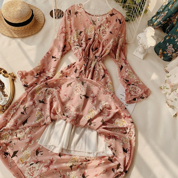 Rochie moderna de dama cu decolteu in V - mai multe culori