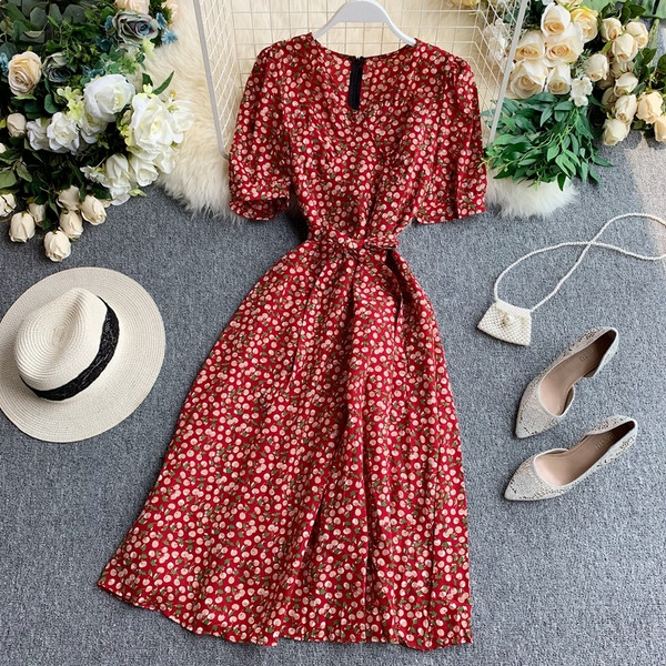 Rochie de dama cu model floral si fermoar in doua culori