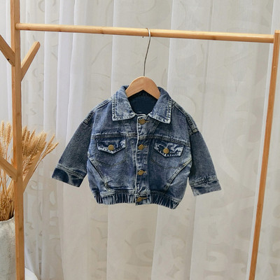 Jachetă de blugi pentru copii modernă pentru băieți - culoare albastră