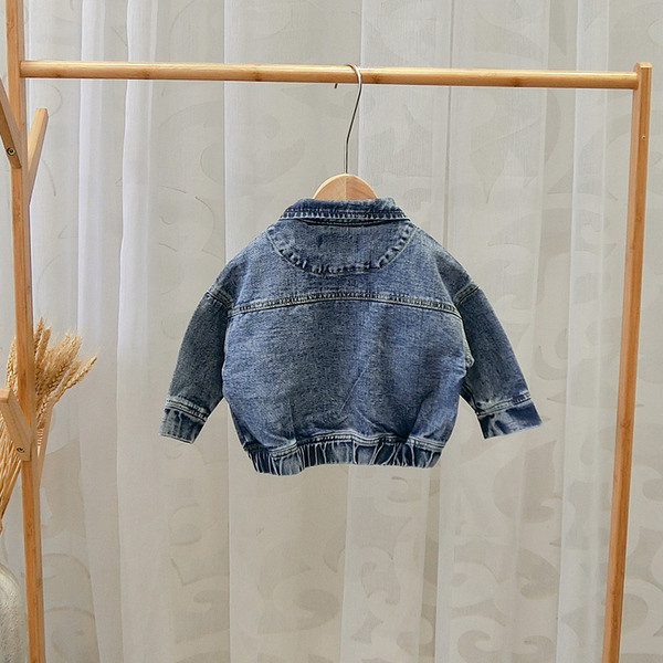 Jachetă de blugi pentru copii modernă pentru băieți - culoare albastră