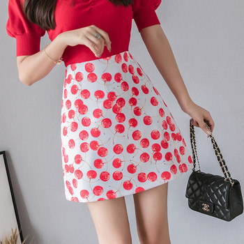 Fusta de dama moderna in doua culori cu talie inalta