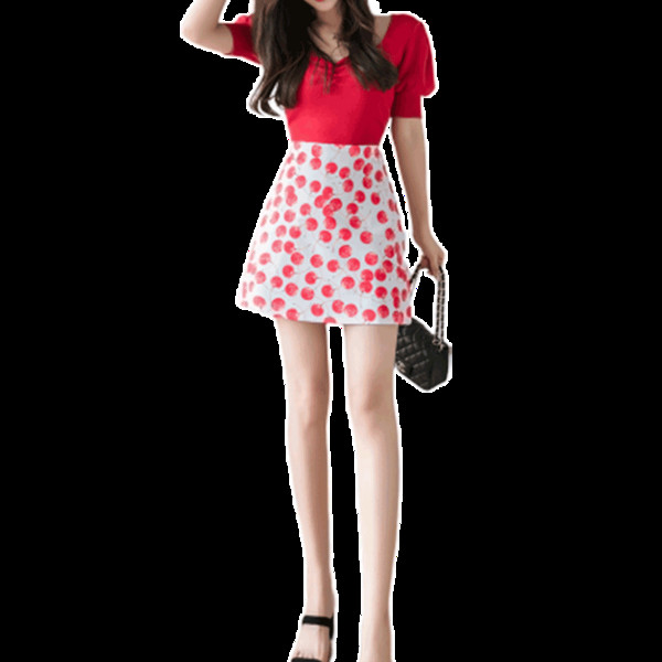 Fusta de dama moderna in doua culori cu talie inalta