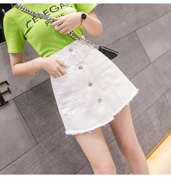 Fusta-pantaloni cu talie inalta in mai multe culori