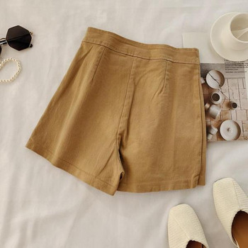 Дамска модерна пола-панталон  с копчета в няколко цвята