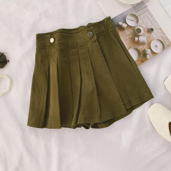 Дамска модерна пола-панталон  с копчета в няколко цвята