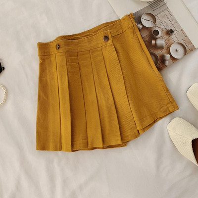 Дамска модерна пола-панталон  с копчета в няколко цвята