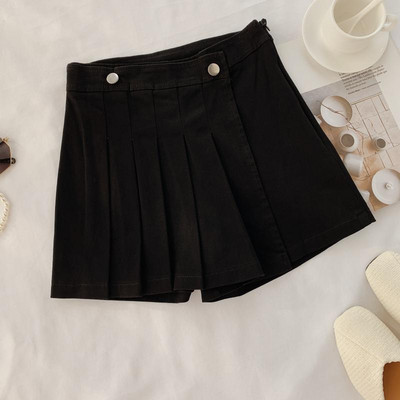 Дамска модерна пола-панталон  с копчета в няколко цвята