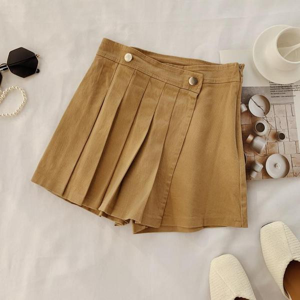 Дамска модерна пола-панталон  с копчета в няколко цвята